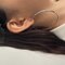 گوشواره حلقه اى نقره اى بزرگ