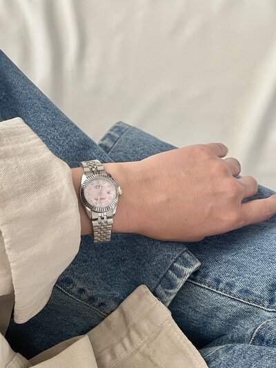 ساعت رولكس صفحه صورتى 