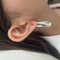 گوشواره حلقه اى نقره اى 