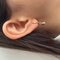 گوشواره حلقه اى طلايى با آويز گوى