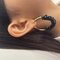 گوشواره حلقه اى طرح مرواريدى مشكى