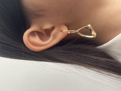 گوشواره طلايى طرح ماهرخ