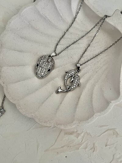گردنبند استيل طرح مار